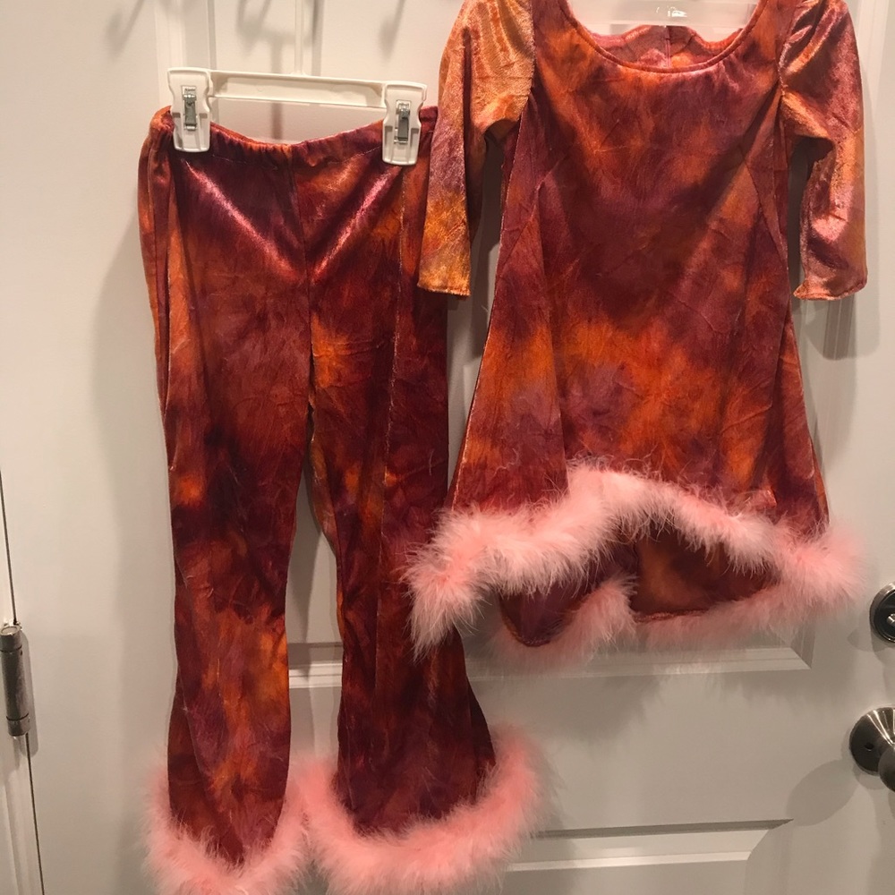 Feel in’ groovy. 70’s inspired handmade costume girls Sz 4 new-never worn